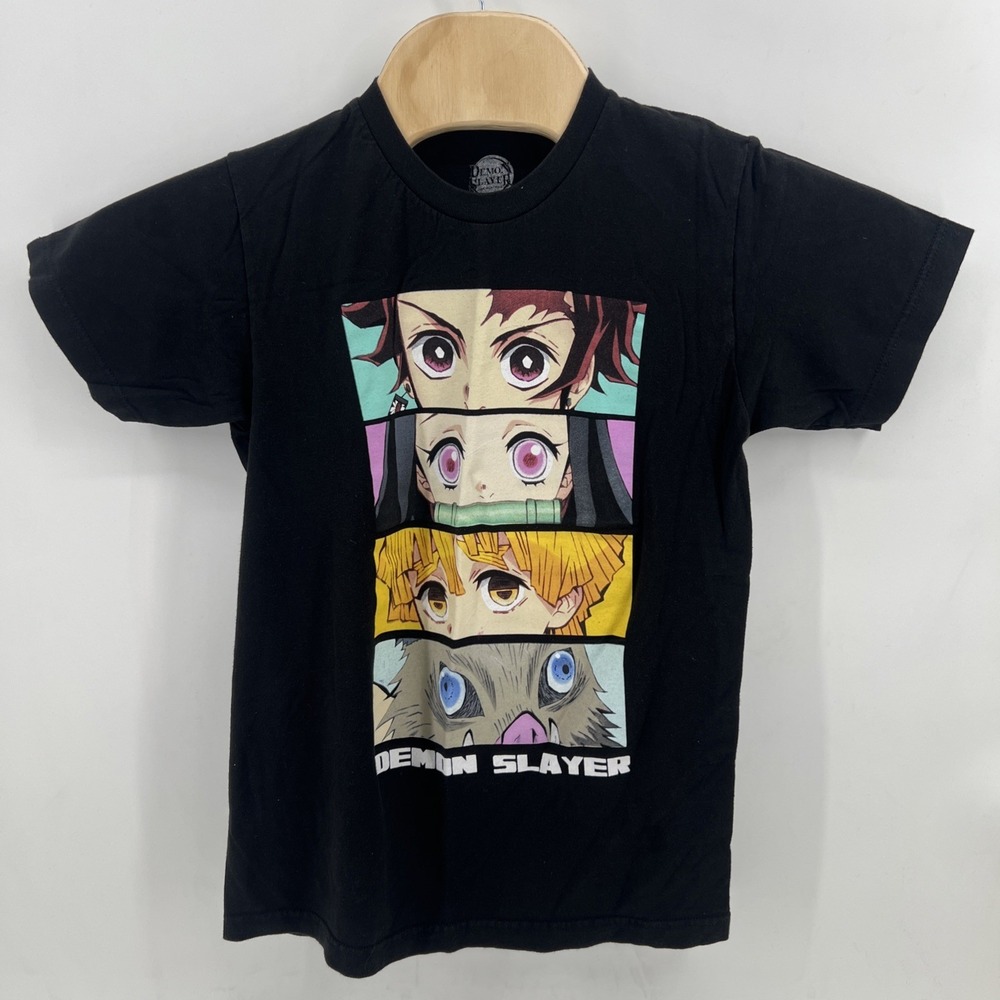 Demon Slayer T-Shirt - Kimetsu no Yaiba Manga Anime Black Tee - Mens Small
